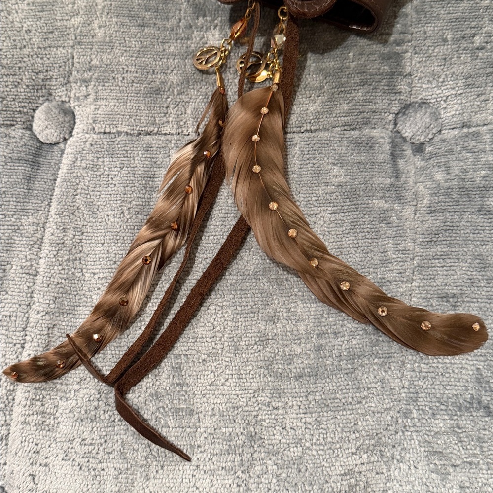 Rare Tarina Tarantino Leather Butterfly Cuff - Picture 4 of 9